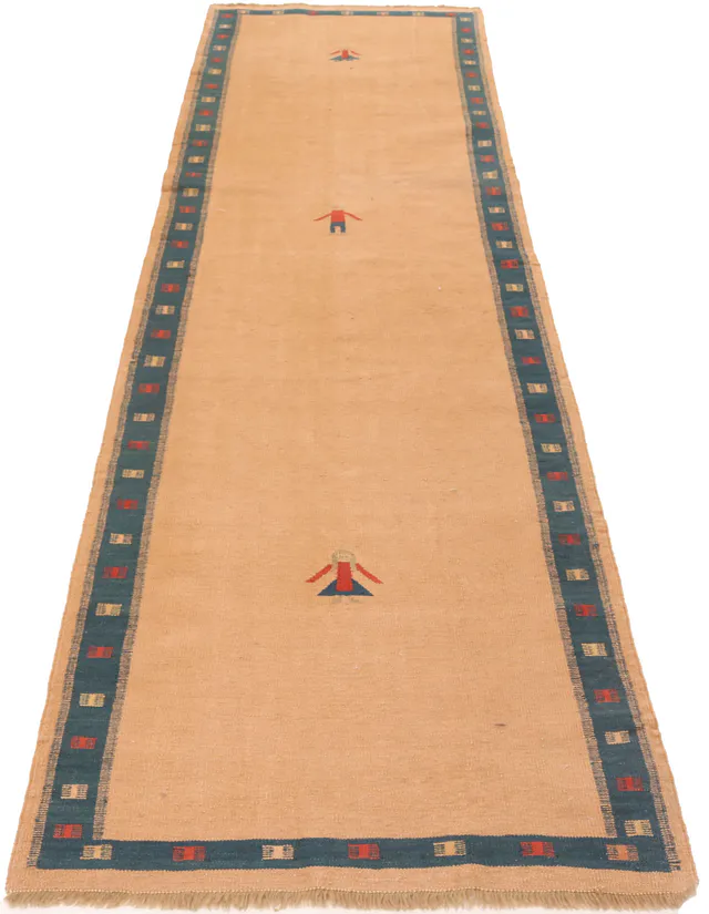 Gabbeh kilim runner, 310 × 83 cm