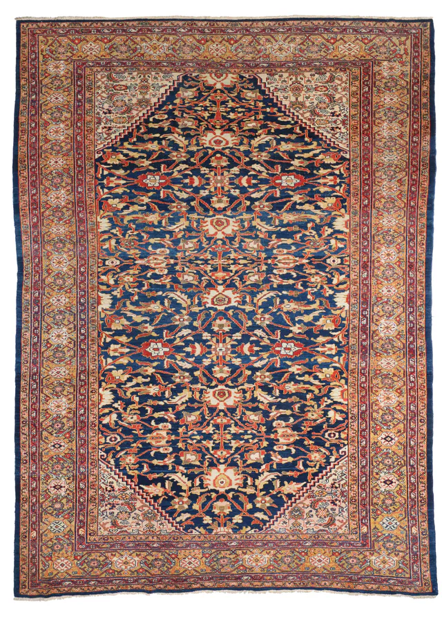 Antique Mahal Ziegler Rug – 12 x 8'7, 368 × 268 cm