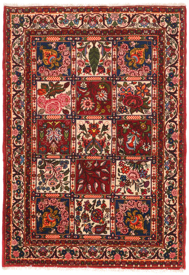 Persian Chaleshotor Rug – Green, 150 × 106 cm