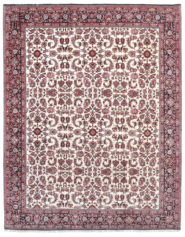 Persian Bidjar/Bijar Rug with Silk Highlights, 339 × 253 cm