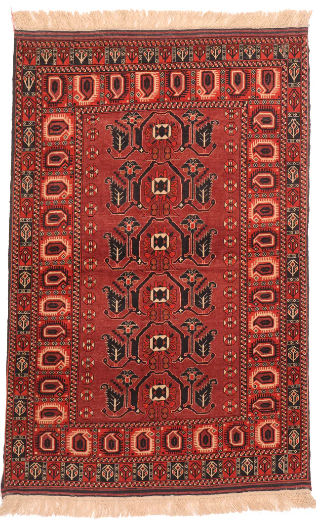 Afghan Fine with Silk Foundation, 180 × 113 cm