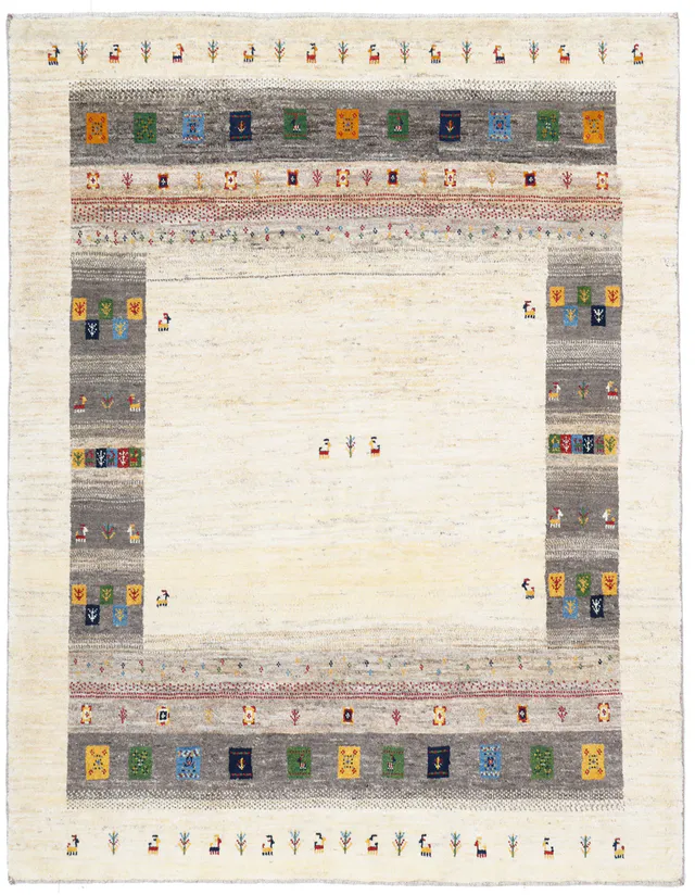 Persian Gabbeh Beige, 232 × 181 cm