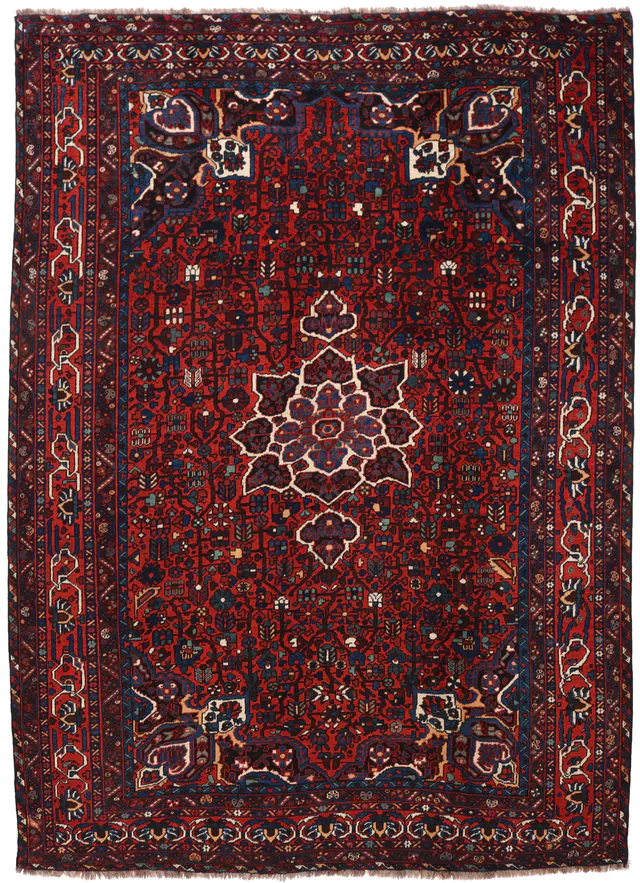 Antique Bownat / Kashgai Rug – circa 1920 – Deep Red, 322 × 230 cm