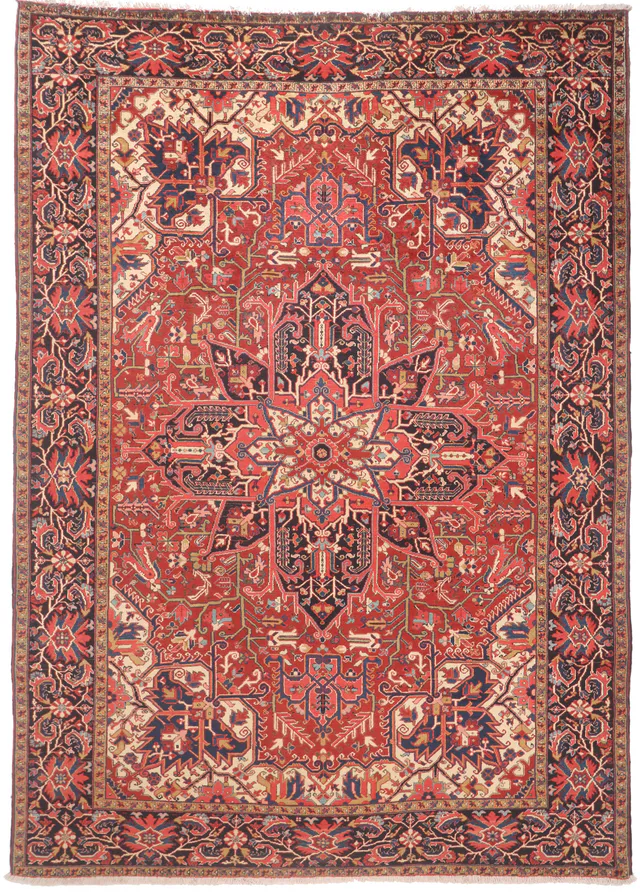 Persian Heriz Rug – Red, 351 × 252 cm