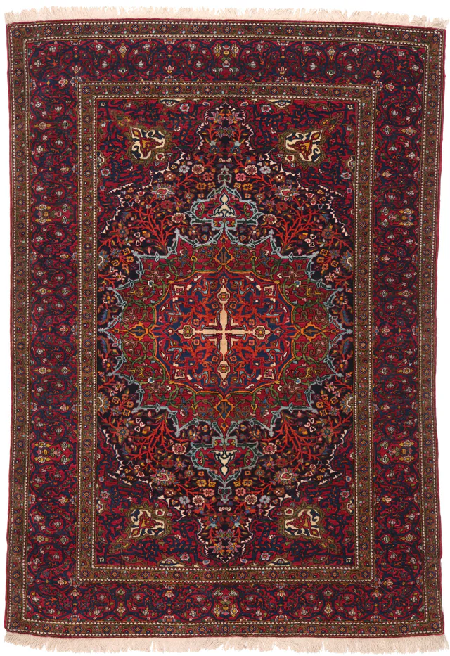 Fine Antique Isfahan Rug – circa 1890, 215 × 145 cm
