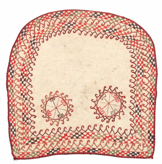Horse Saddle Turkaman Called Namad circa 1970, 90 × 90 cm