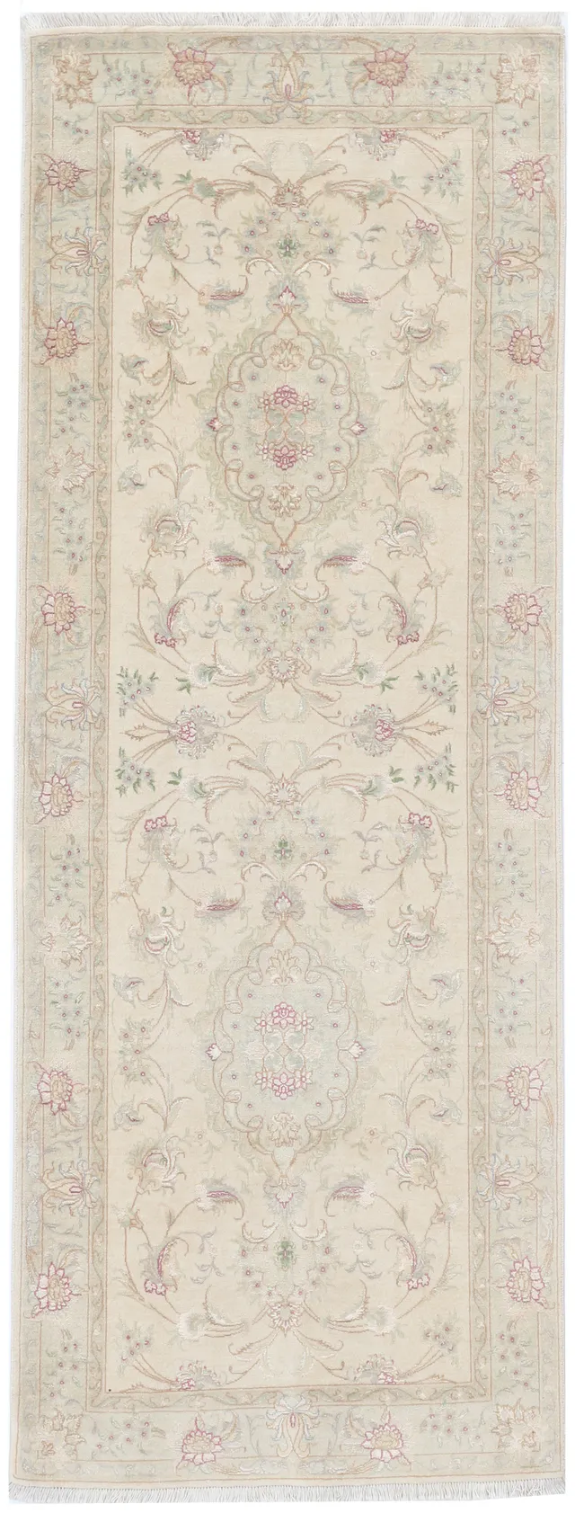 Fine Tabriz with silk highlights runner, 230 × 85 cm