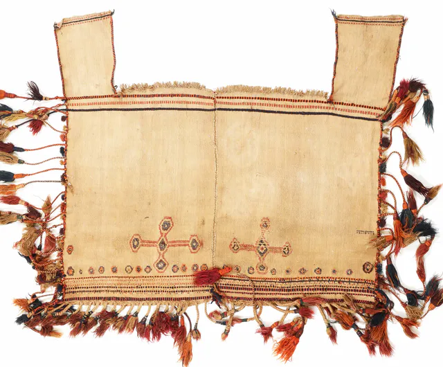 Horse Saddle Kashgai circa 1970 in, 133 × 145 cm