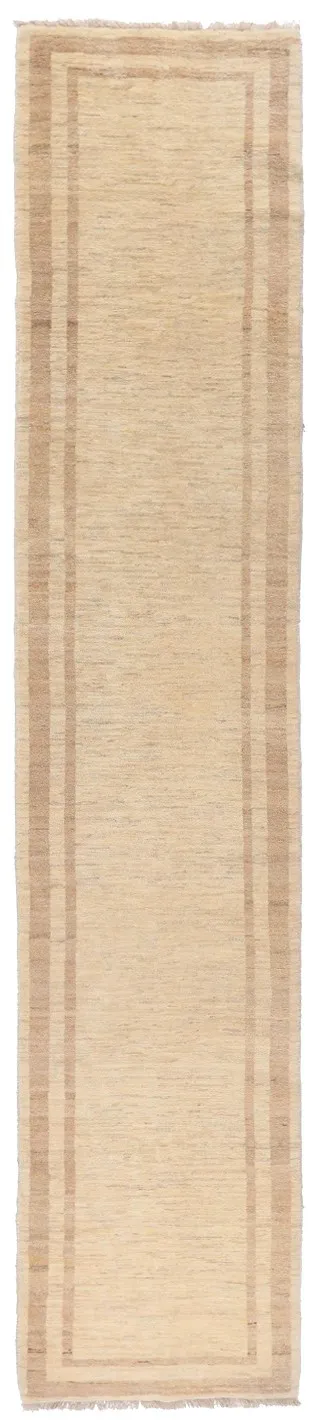 Persian Gabbeh runner Beige, 395 × 80 cm