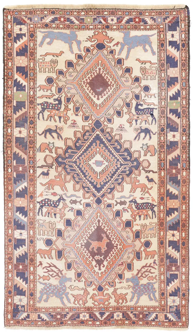 Persian Wildlife Verni, 195 × 114 cm