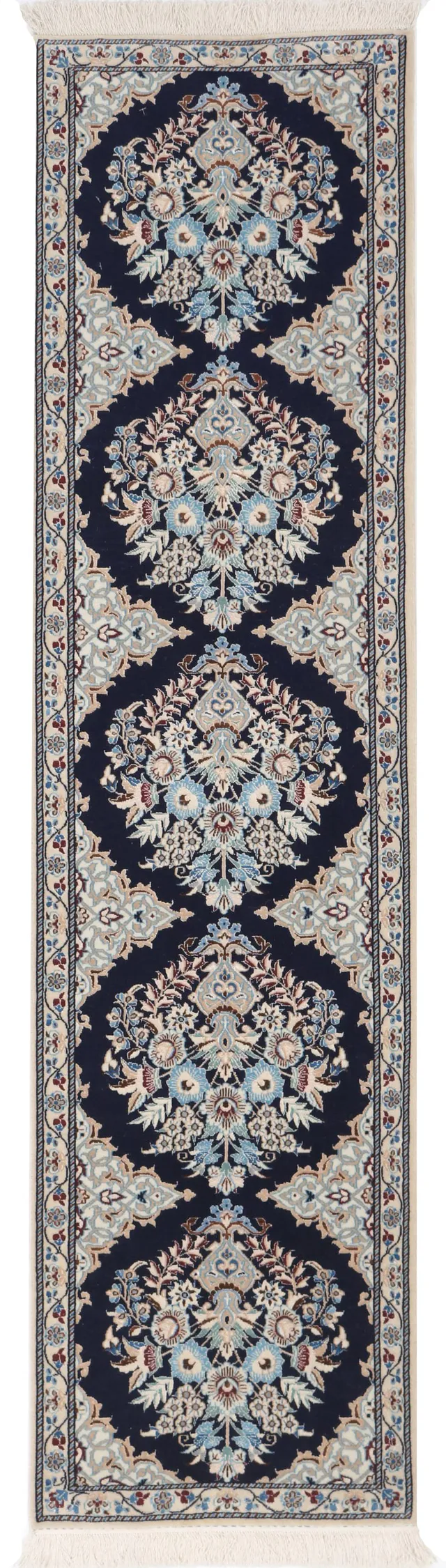 Nain 6La rug with silk highlights, 193 × 60 cm