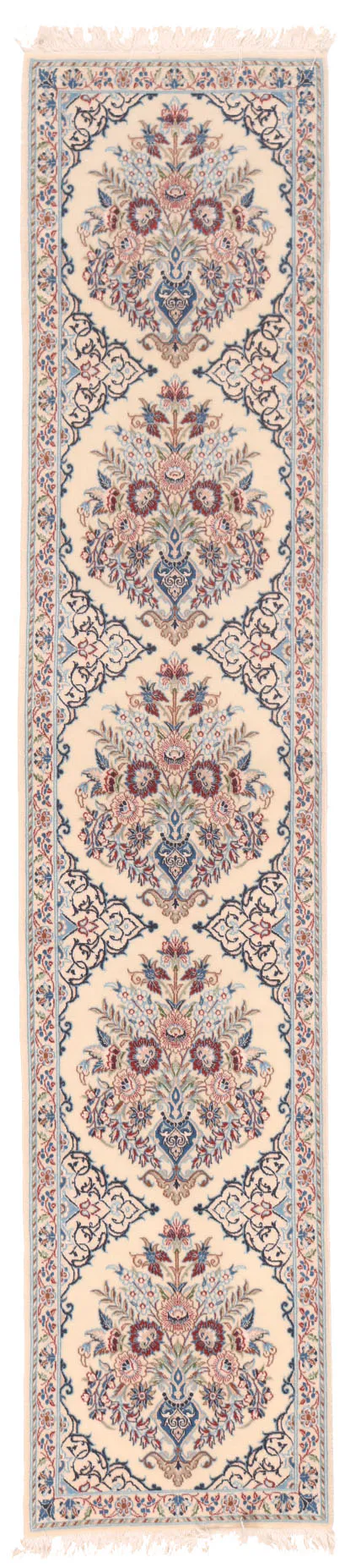 Persian Nain Runner with Silk Highlights, 234 × 47 cm