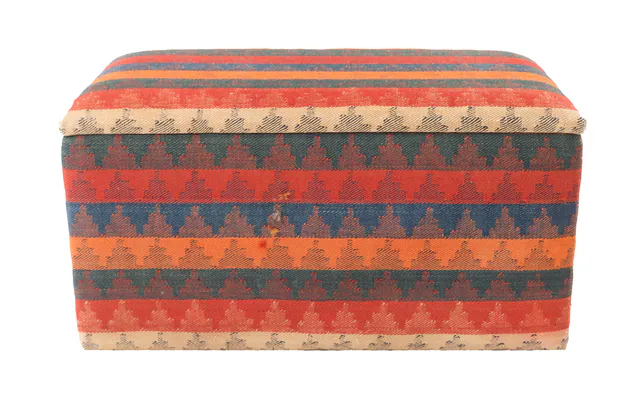 Kashgai storage ottoman, 85 × 45 cm