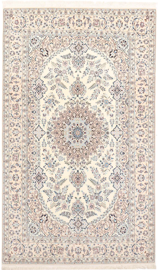 Persian Nain Fine 6 La with Silk Highlights, 243 × 143 cm