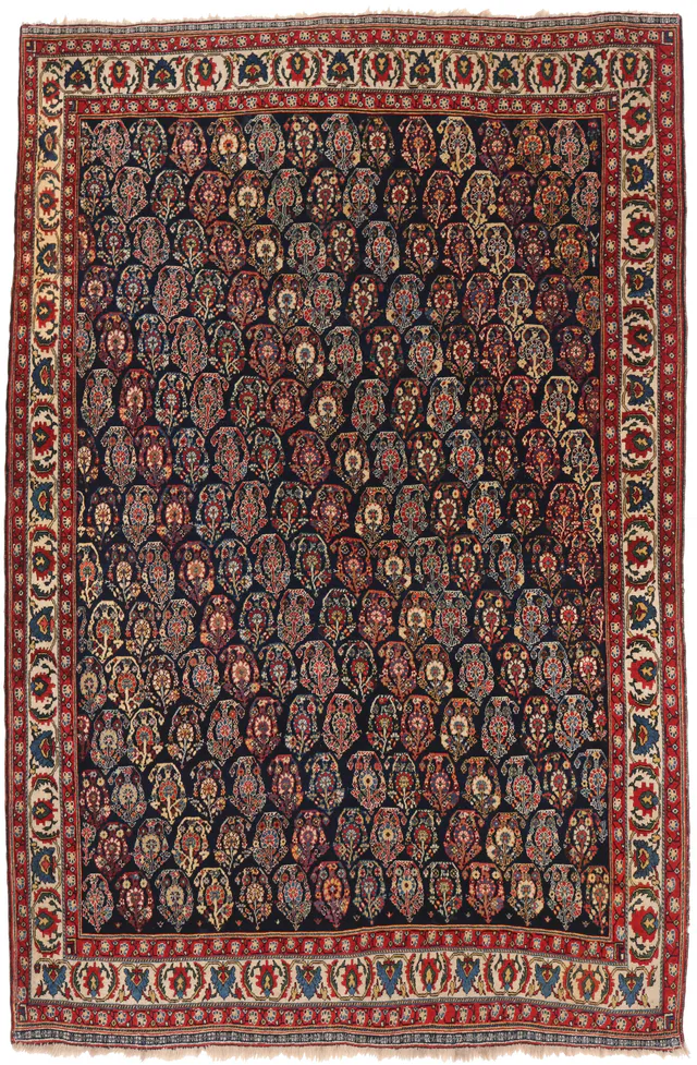 Antique Kashghouli Rug – circa 1890, 207 × 137 cm