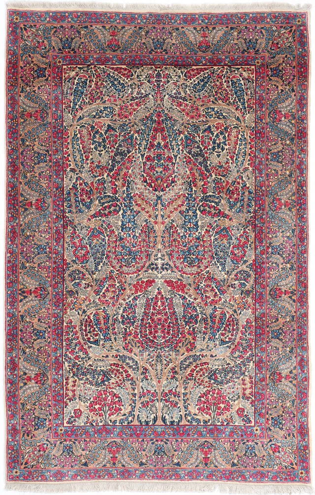 Persian Lavar Kerman/Kirman circa 1910, 225 × 144 cm