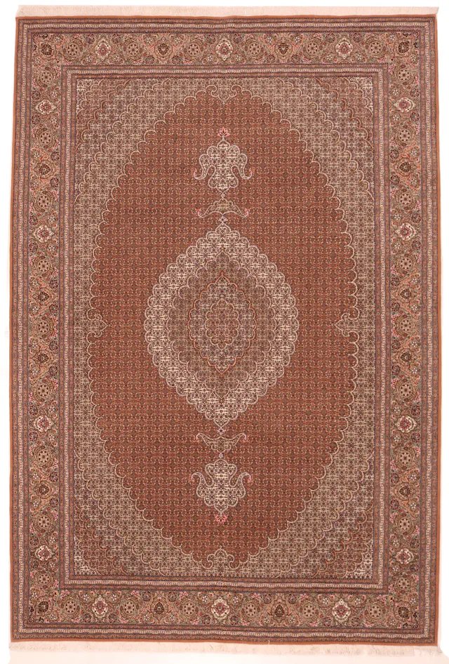 Tabriz Mahi Fine With Silk Highlights, 301 × 205 cm