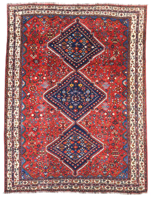 Antique Persian Bownat / Kashgai, 337 × 255 cm
