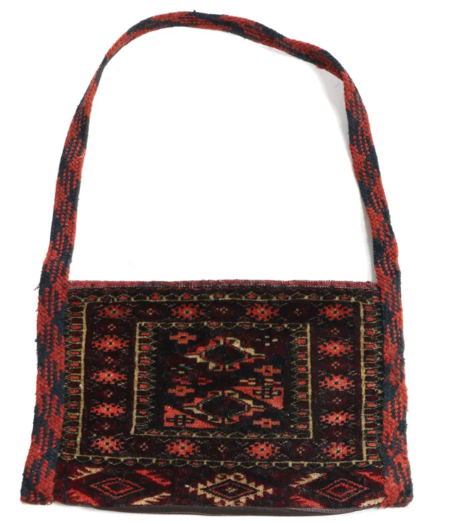 Antique Turkaman Yumut bag circa 1910, 20 × 29 cm
