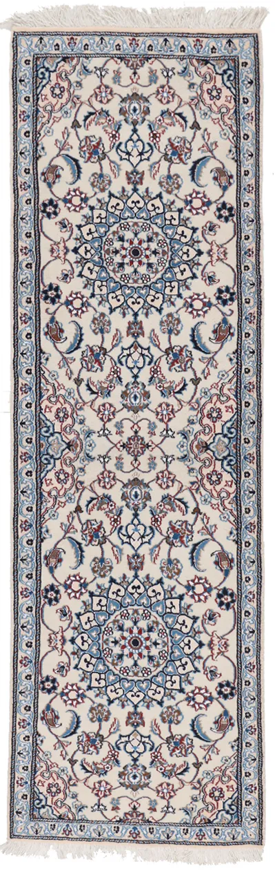 Persian Nain 9La rug – 6'5 x 2, 199 × 61 cm