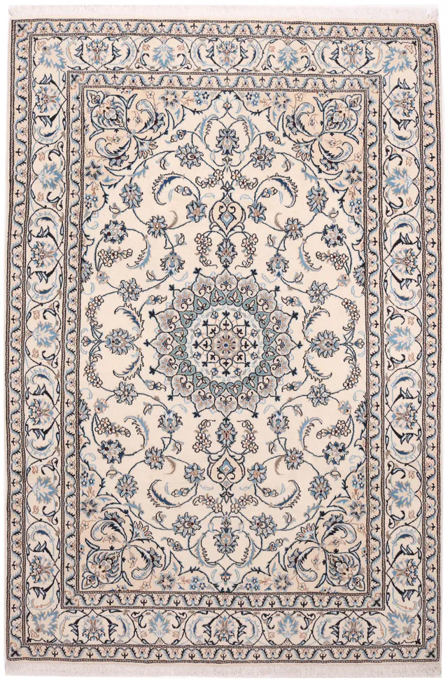 Persian Nain 12La Rug – Beige, 290 × 195 cm