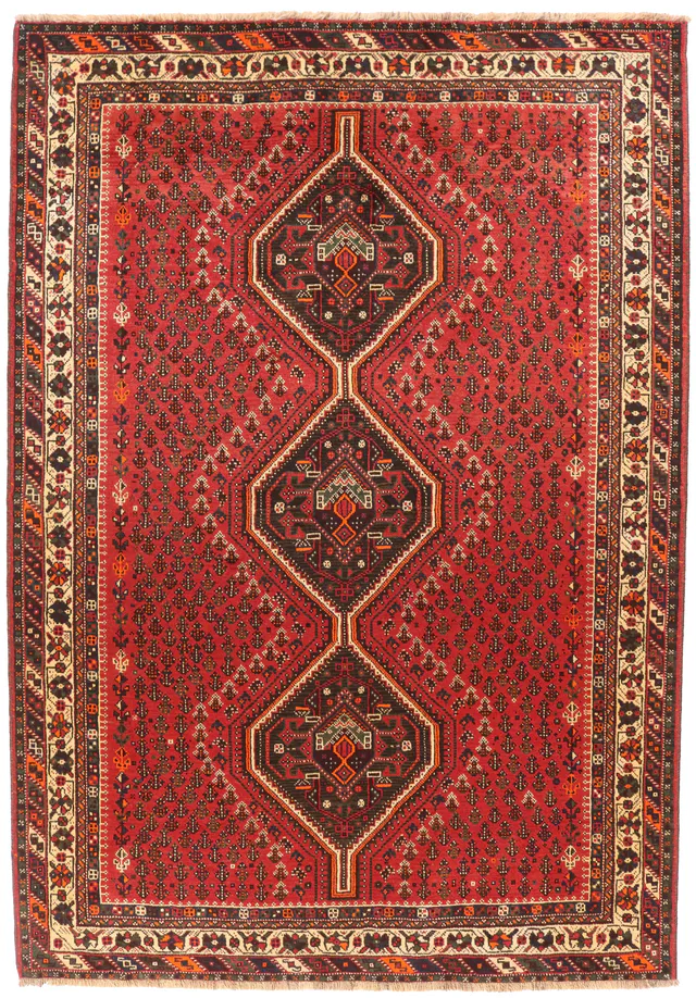 Persian nomadic Shiraz rug, 303 × 211 cm