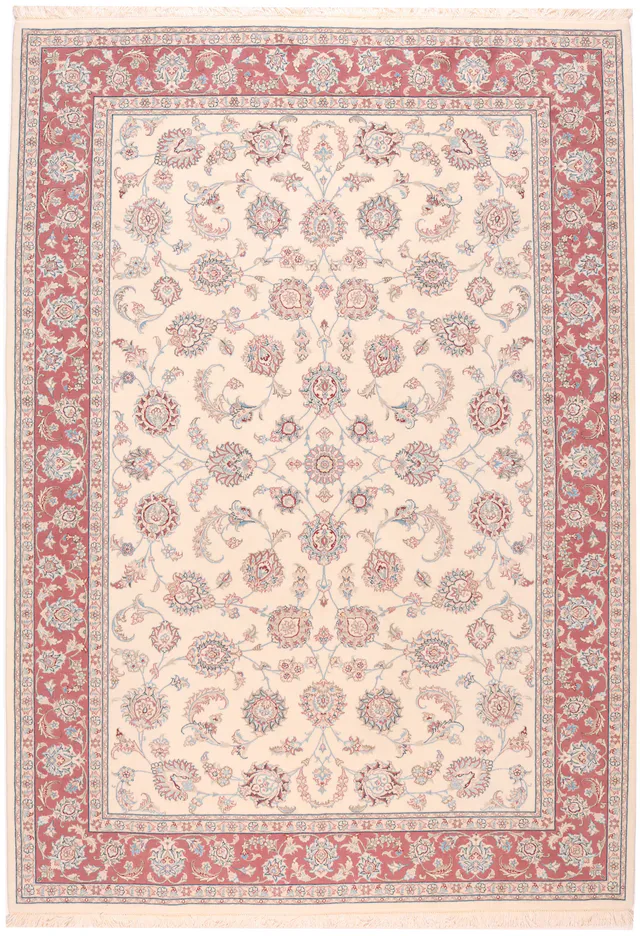 Persian Tabriz Fine with silk highlights Beige, 301 × 202 cm