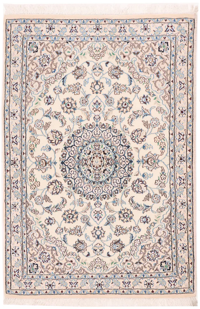 Persian Fine Nain 9 La With Silk Highlights, 150 × 100 cm