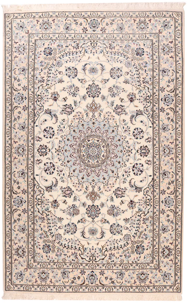 Persian Fine Nain With Silk Highlights, 254 × 163 cm