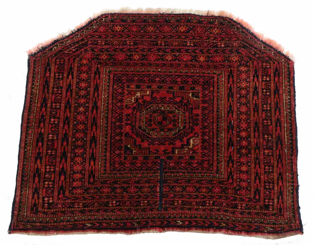 Antique Turkaman saddle cover circa 1900, 46 × 56 cm