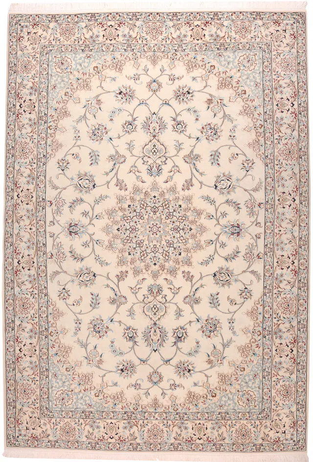 Persian Nain 6La Rug with Silk Highlights, 300 × 208 cm