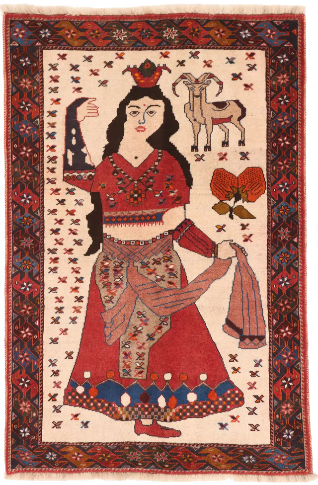 Qashgai / Kashgai Rug – Pictorial, 147 × 96 cm
