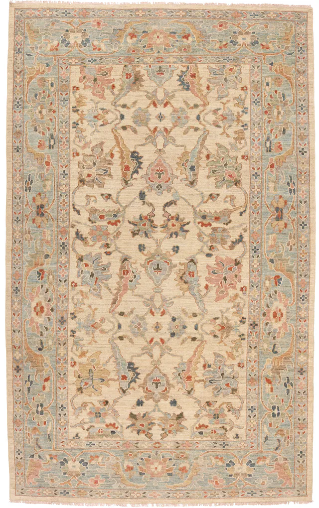 Oriental Sultanabad – Blue Border, 294 × 180 cm