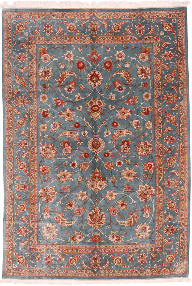 Qum silk signed Saeed Haezi 188, 233 × 161 cm