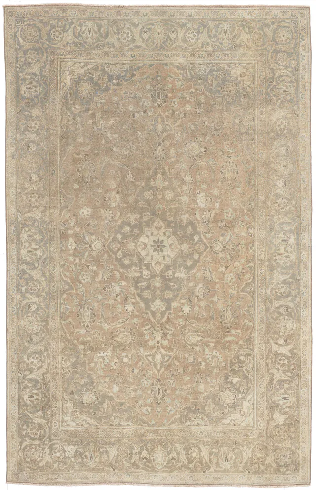 Keshan/Kashan vintage/overdyed rug, 214 × 127 cm