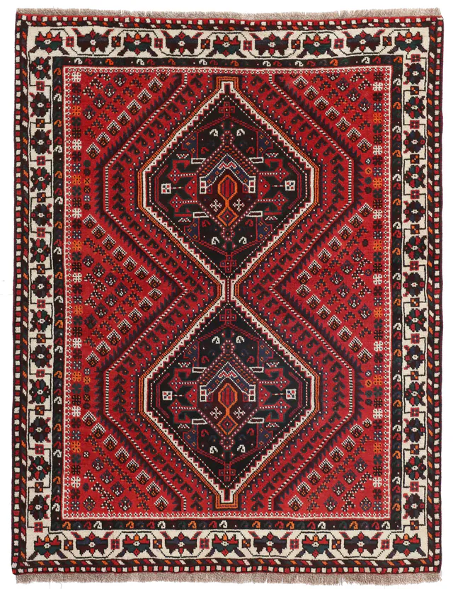 Tribal Shiraz Rug in, 195 × 155 cm