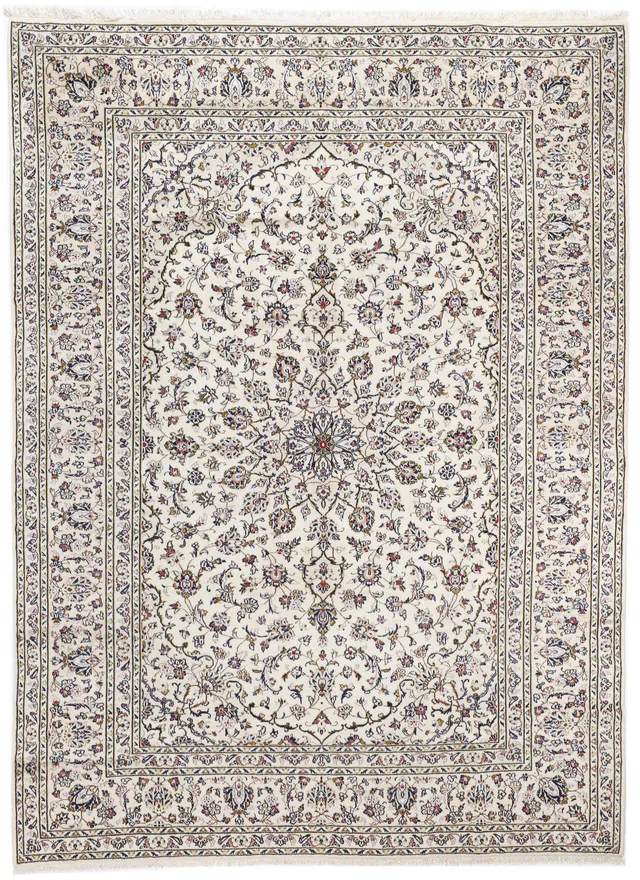 Persian Keshan Kashan Beige, 349 × 252 cm