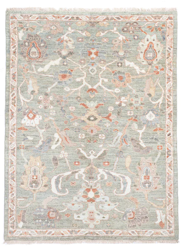 Persian Sultanabad Rug – 6'6 x 5, 204 × 155 cm