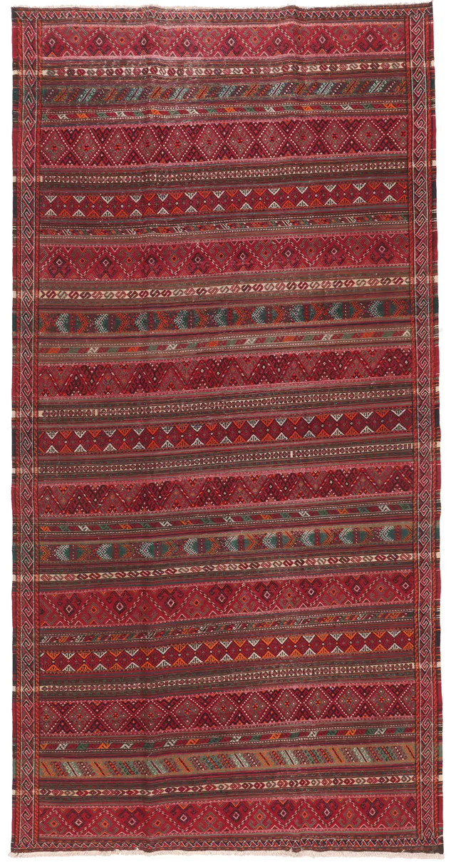Turkmen/Turkoman Kilim Design – 11'7 x 6, 358 × 184 cm
