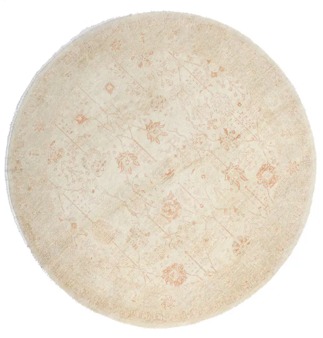 Garous Ziegler design circular rug, 291 × 291 cm