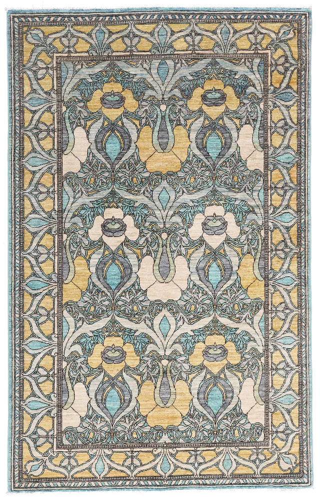 Arts & Crafts – blue, 239 × 148 cm
