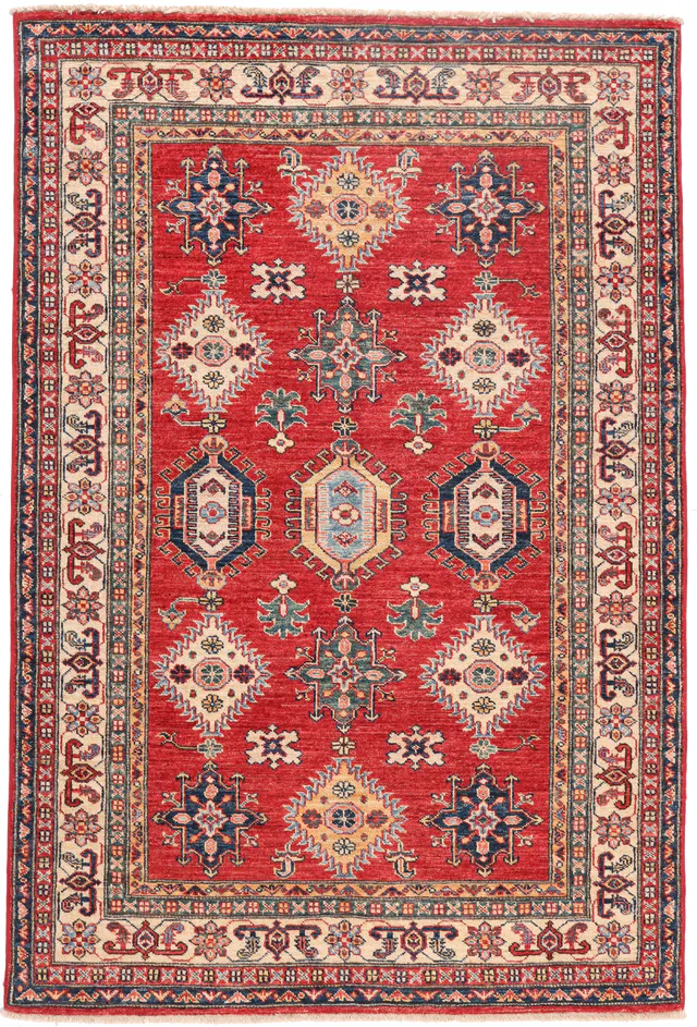 Caucasian Kazak design rug red, 182 × 123 cm