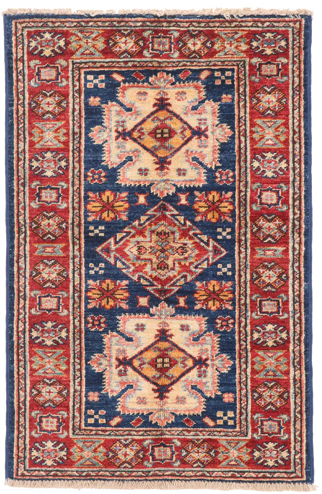 Caucasian Kazak design rug Red, 89 × 58 cm