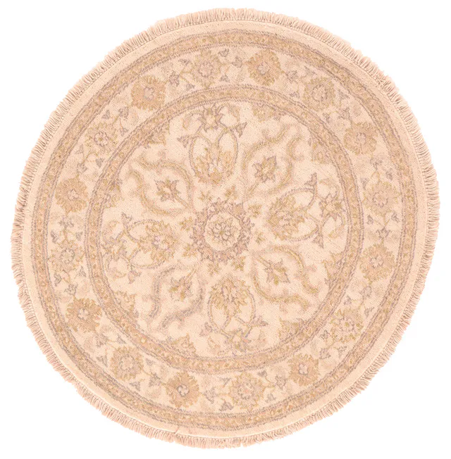 Circular Garous Ziegler design rug, 91 × 86 cm
