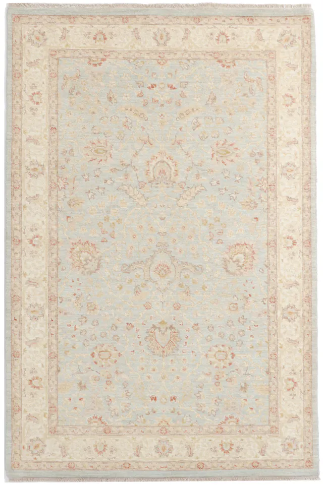 Garous Rug in Beige & blue, 181 × 120 cm