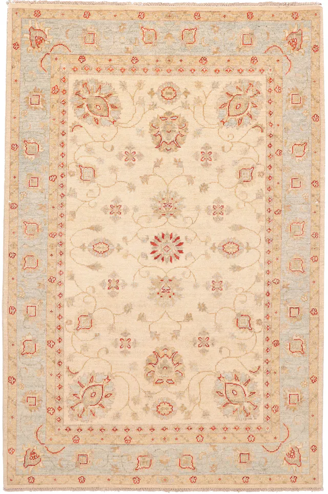 Garous / Ziegler design Rug – Beige 6 x 4, 183 × 122 cm