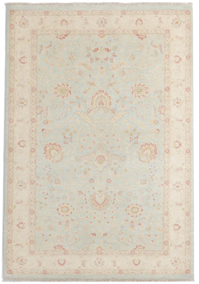 Garous / Ziegler design Rug – Beige & Blue, 177 × 121 cm