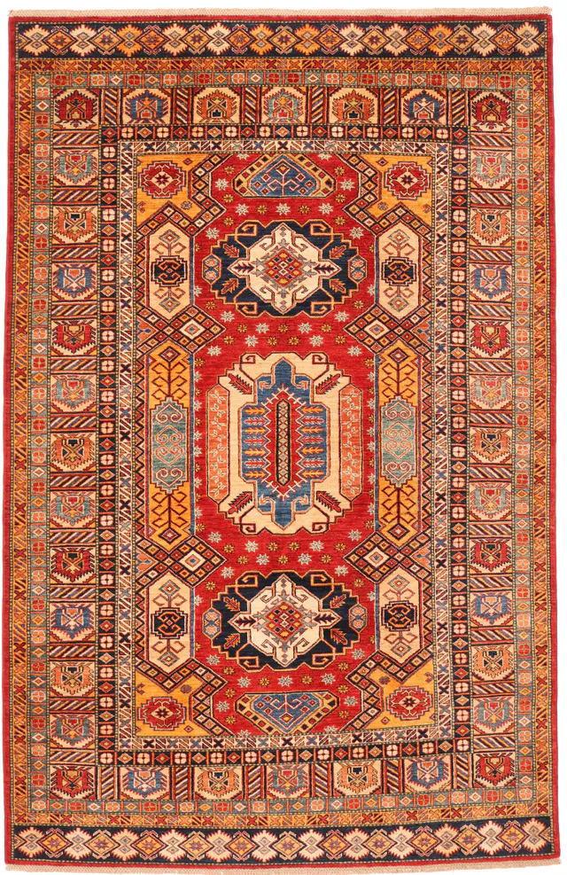 Caucasian Kazak design rug red, 284 × 182 cm