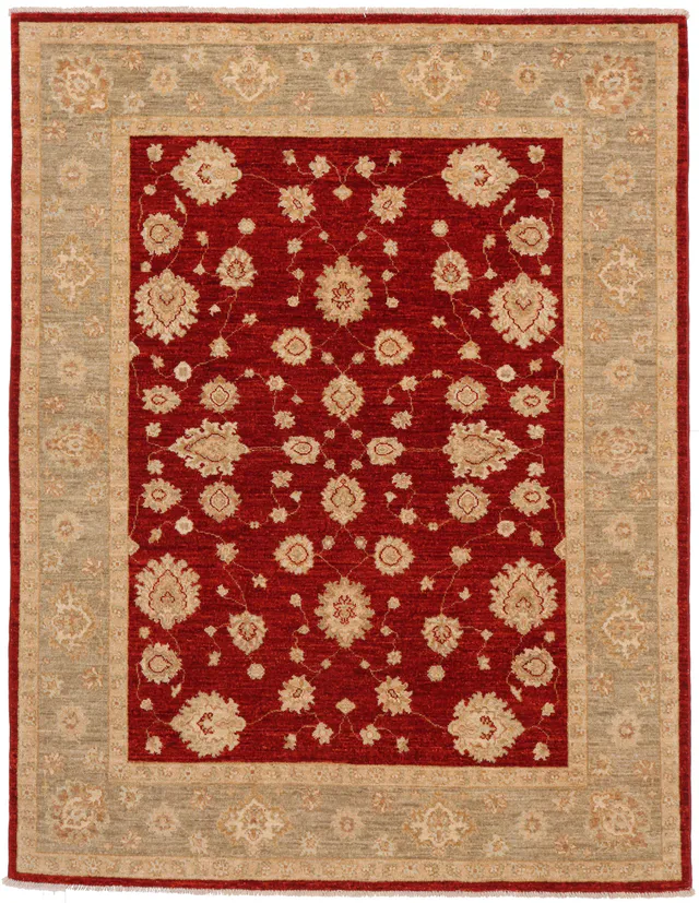 Garous / Ziegler design Rug – Red 7 x 5, 194 × 149 cm