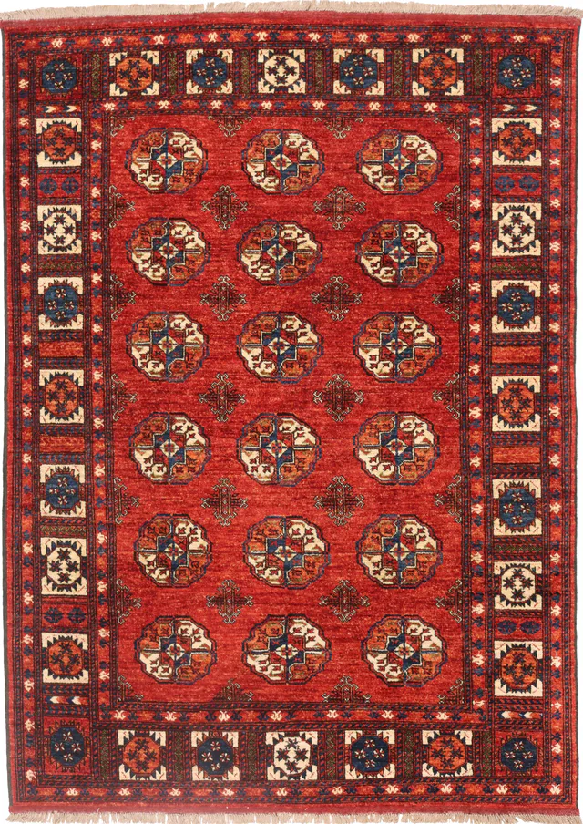 luxury Hand Knotted Ersari Afghan rug, 232 × 168 cm